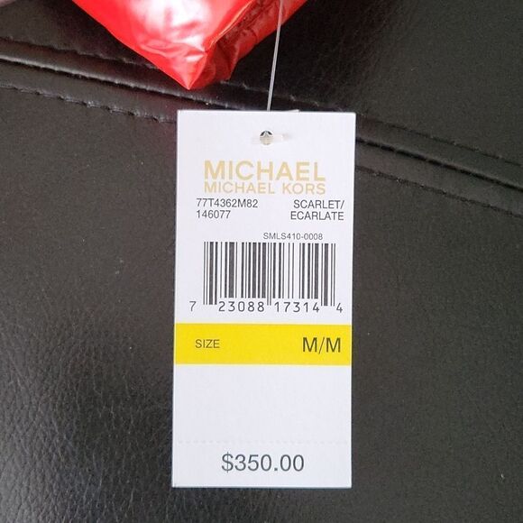 Michael Kors Red Puffer Jacket Medium NEW - Picture 6 of 6